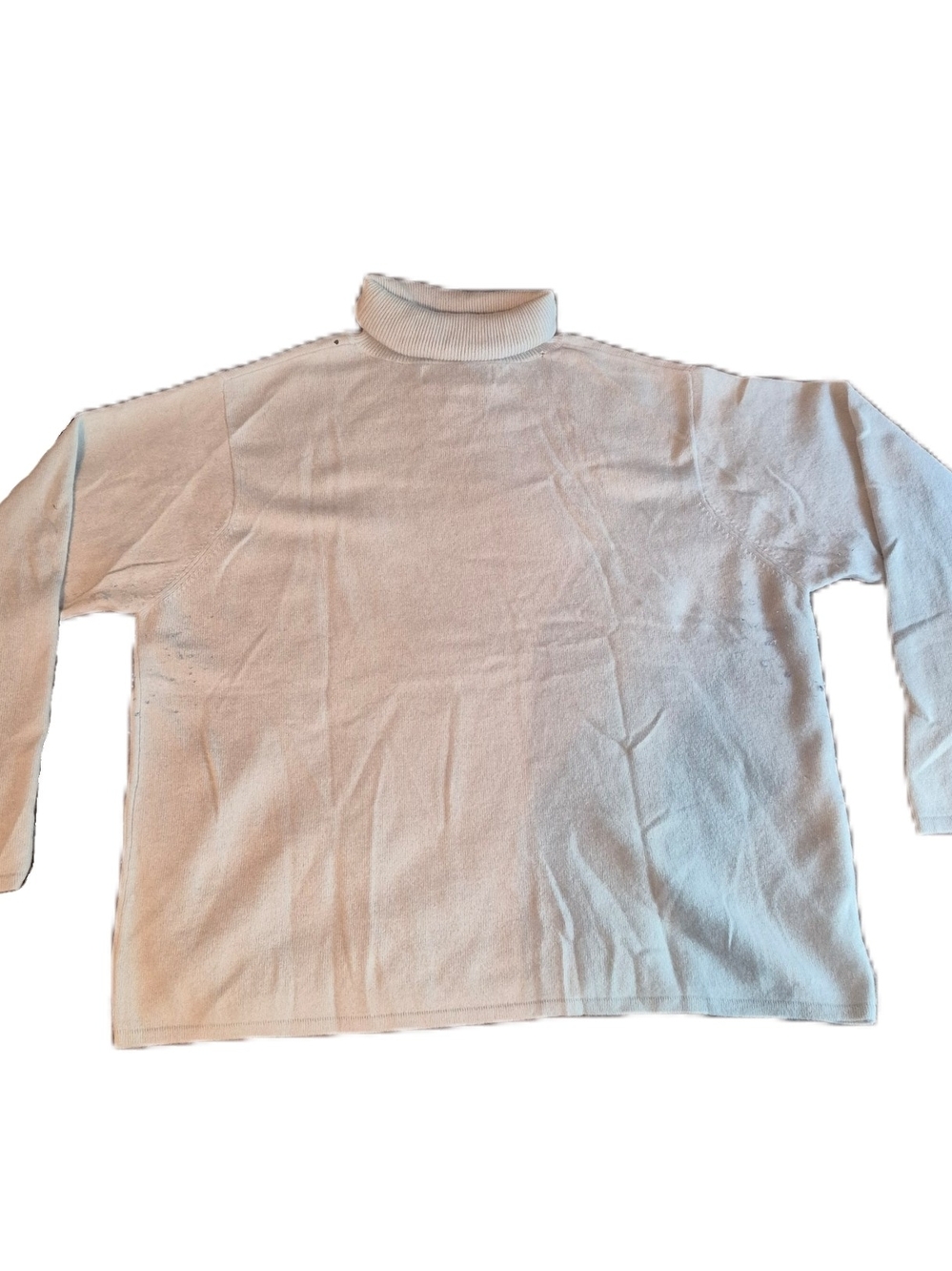 Relaxed Cream Turtleneck Sweater